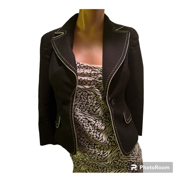 Bebe black/white blazer NWOT - Picture 4 of 17